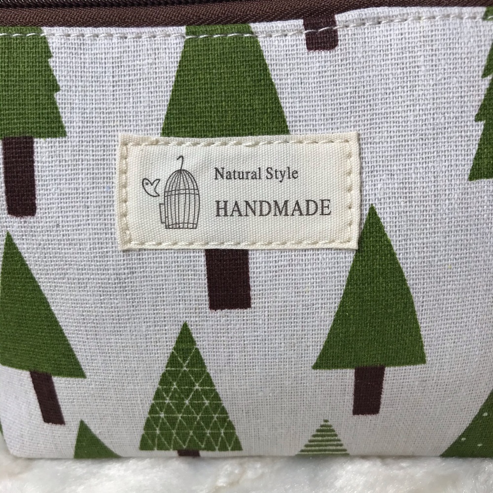 NATURAL STYLE HANDMADE TREES COSMETIC BAG - Picture 6 of 8